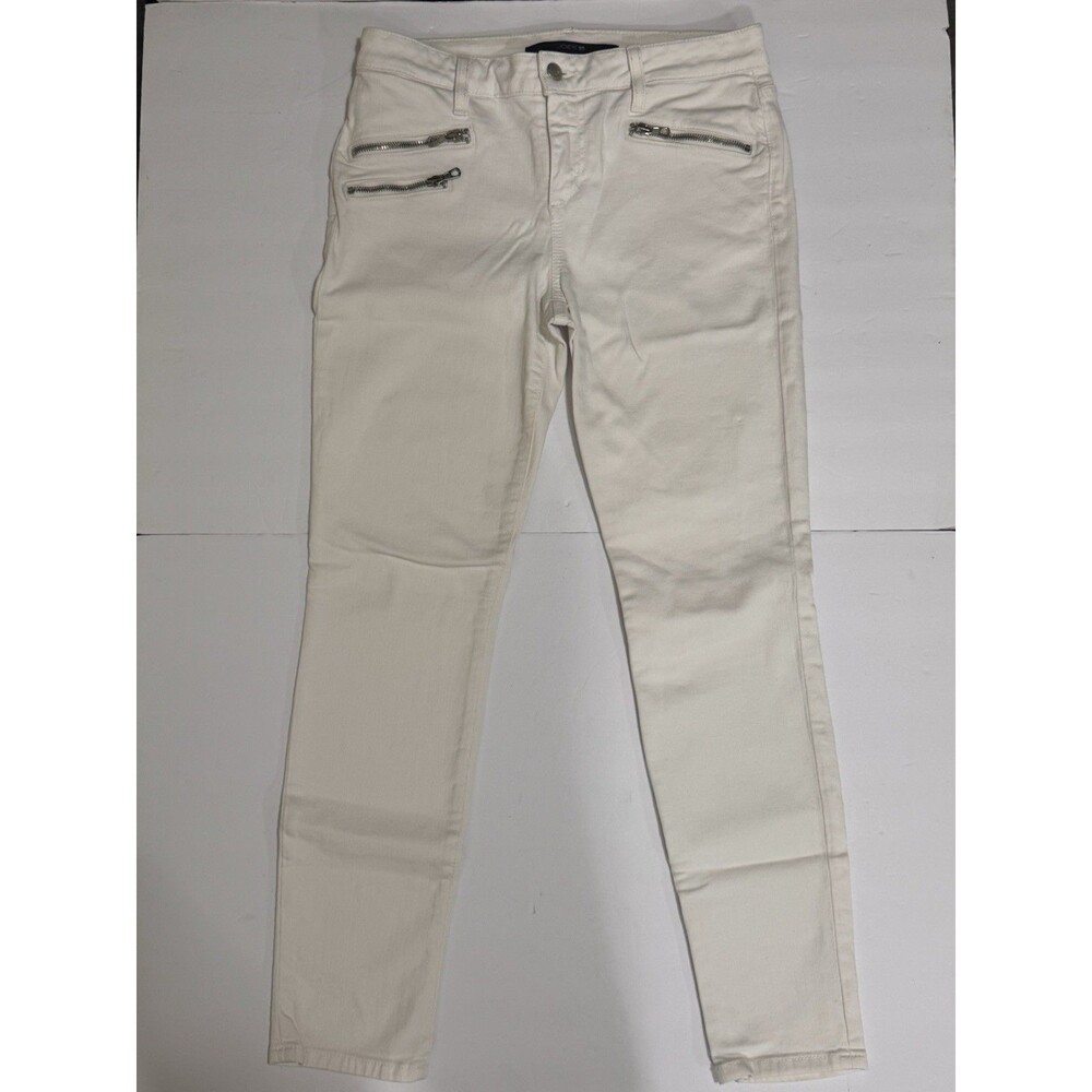 Joe’s Jeans White Skinny Ankle Pants Women’s W28 Zip Pocket Stretch